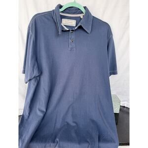 James Campbell Men's Button Up Shirt Sz XL Navy Casual Lightweight Classic Smart